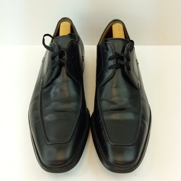 Magnanni Black Leather Men Dress Shoes (7.5 US) - Picture 2 of 13